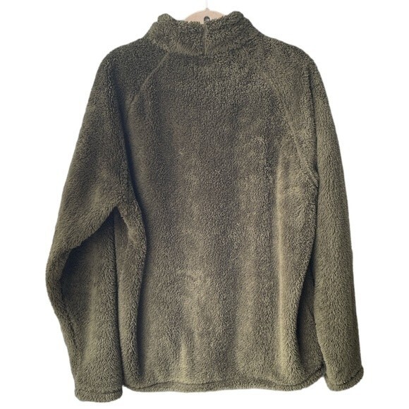 Eddie Bauer Green Quarter-Zip Fleece Pullover Size L - Picture 2 of 6